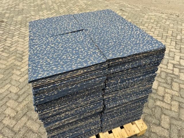 Interface tapijttegels 50x50cm blauw #401, Niet ingevuld, Crème, Gebruikt, 75 m² of meer