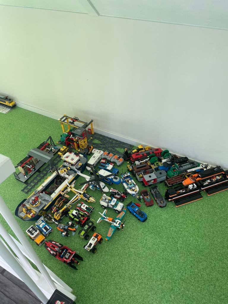 Grote Verzameling Lego Treinen En Meer, Ophalen, Zo goed als nieuw