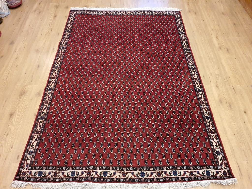 Handgeknoopt perzisch tapijt hamadan 210x138, Info@SlatsAntiek.nl, 100 tot 150 cm, Perzisch, 200 cm of meer