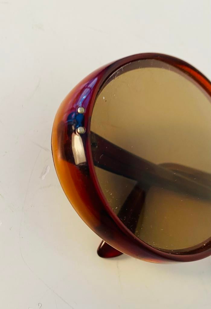 Vintage jaren 60 dameszonnebril , made in France, Overige merken, Gebruikt, Zonnebril, Bruin