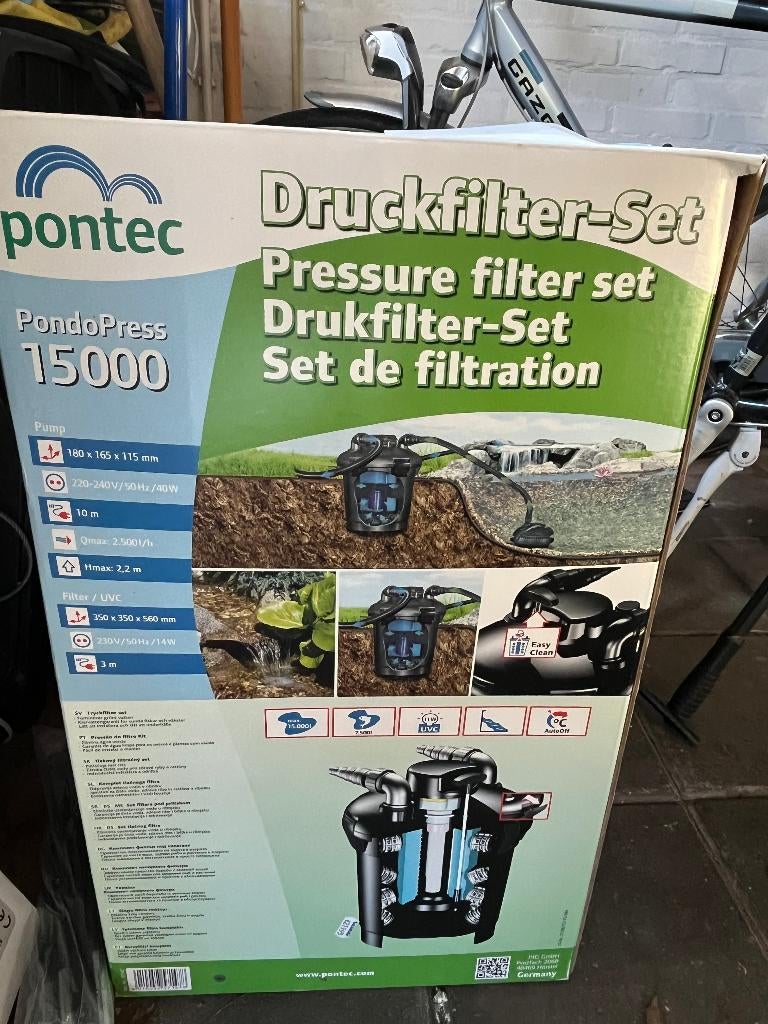 Vijver pomp / Pontec Pondopress 15000 set, Ophalen, Zo goed als nieuw, Vijverpomp