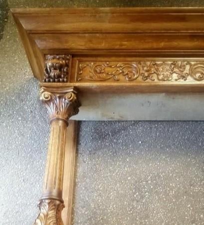 antieke schouw/marmeren schouw/onderdelen opbouw schouw., Huis en Inrichting, Haarden, Ophalen of Verzenden, Gebruikt, Vrijstaande haard