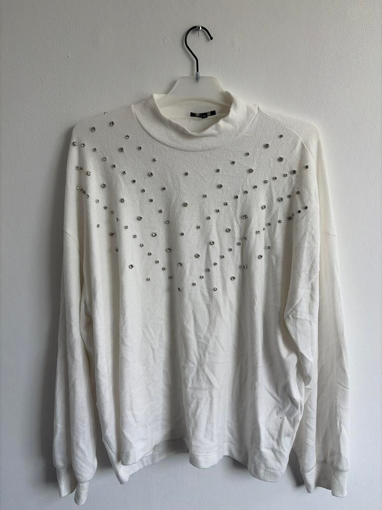 Witte C&A Trui met Strass Steentjes - Maat XXL, Kleding | Dames, Ophalen of Verzenden, Gedragen, Maat 46/48 (XL) of groter, Wit