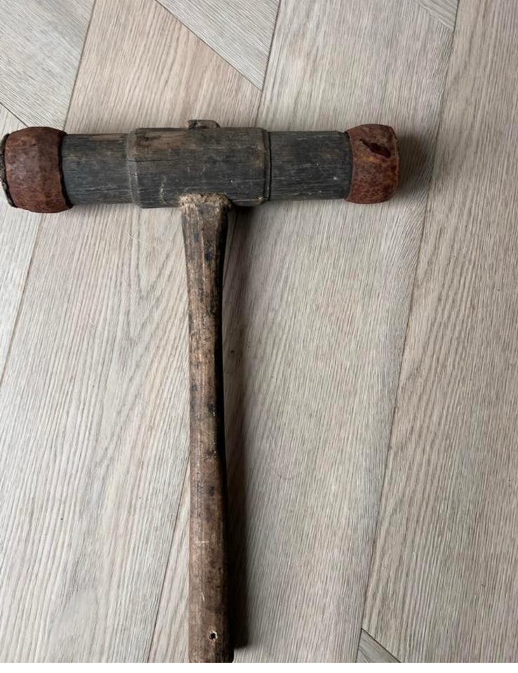 Antieke houten hamer, gereedschap voor scheepstimmermannen, Ophalen of Verzenden
