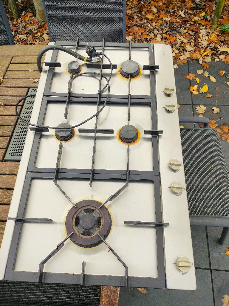 Atag gaskookplaat met wokbrander en vonkontsteking, Witgoed en Apparatuur, Kookplaten, Ophalen, Gebruikt, Inbouw, Gas