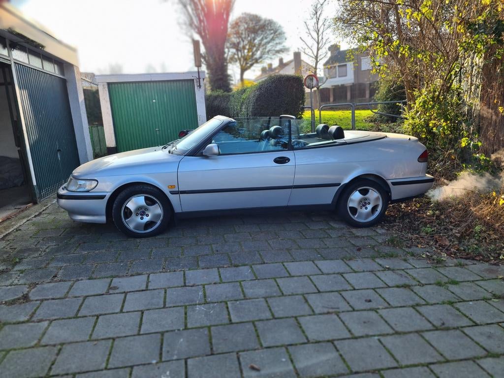 Saab 900 cabrio, Zwart, Leder, Particulier, Zilver of Grijs