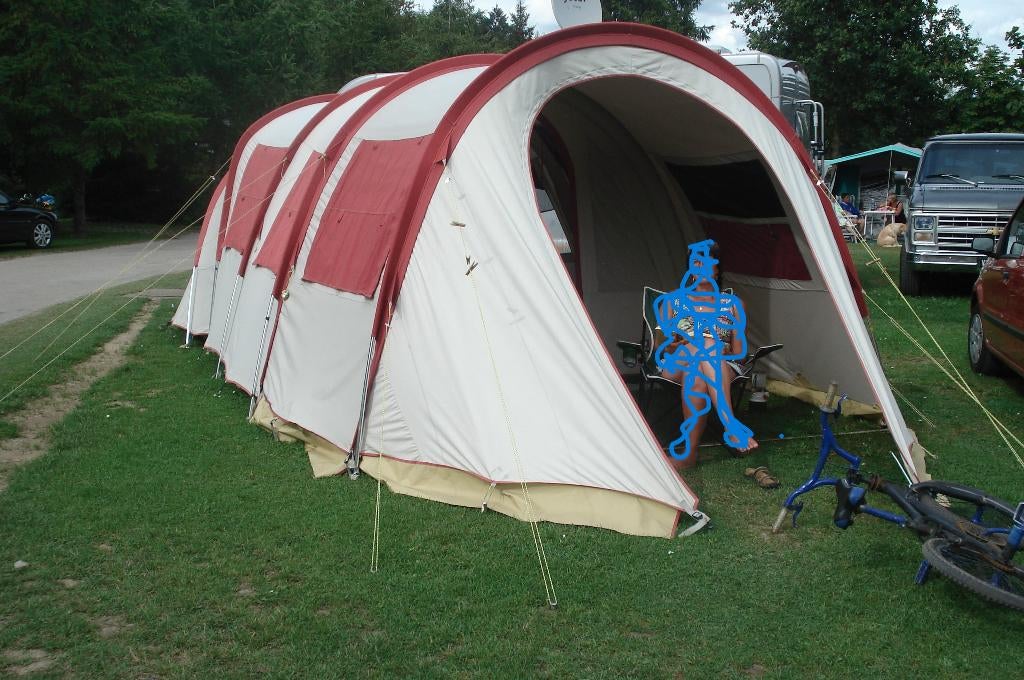 Ruime tunneltent katoen 4-6 pers, Ophalen, Gebruikt, Tot en met 6