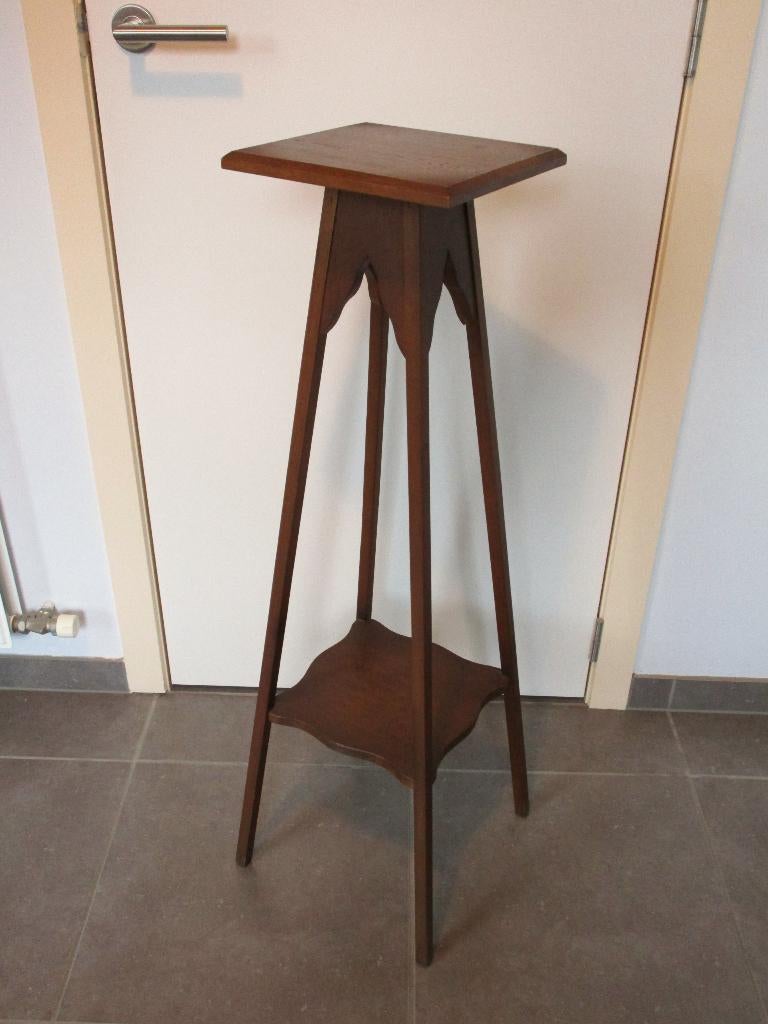 Vintage plantentafel - piëdestal, Huis en Inrichting, Tafels | Bijzettafels, Ophalen, Minder dan 55 cm, Gebruikt, Retro - vintage