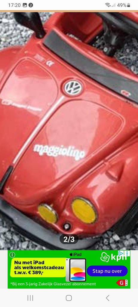 Vw Kever Cabrio Trap Auto jaren 90, Ophalen