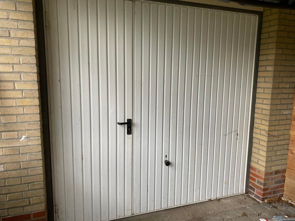 Garagedeur kanteldeur met loopdeur, Gebruikt, Garagedeur, Ophalen of Verzenden, Metaal