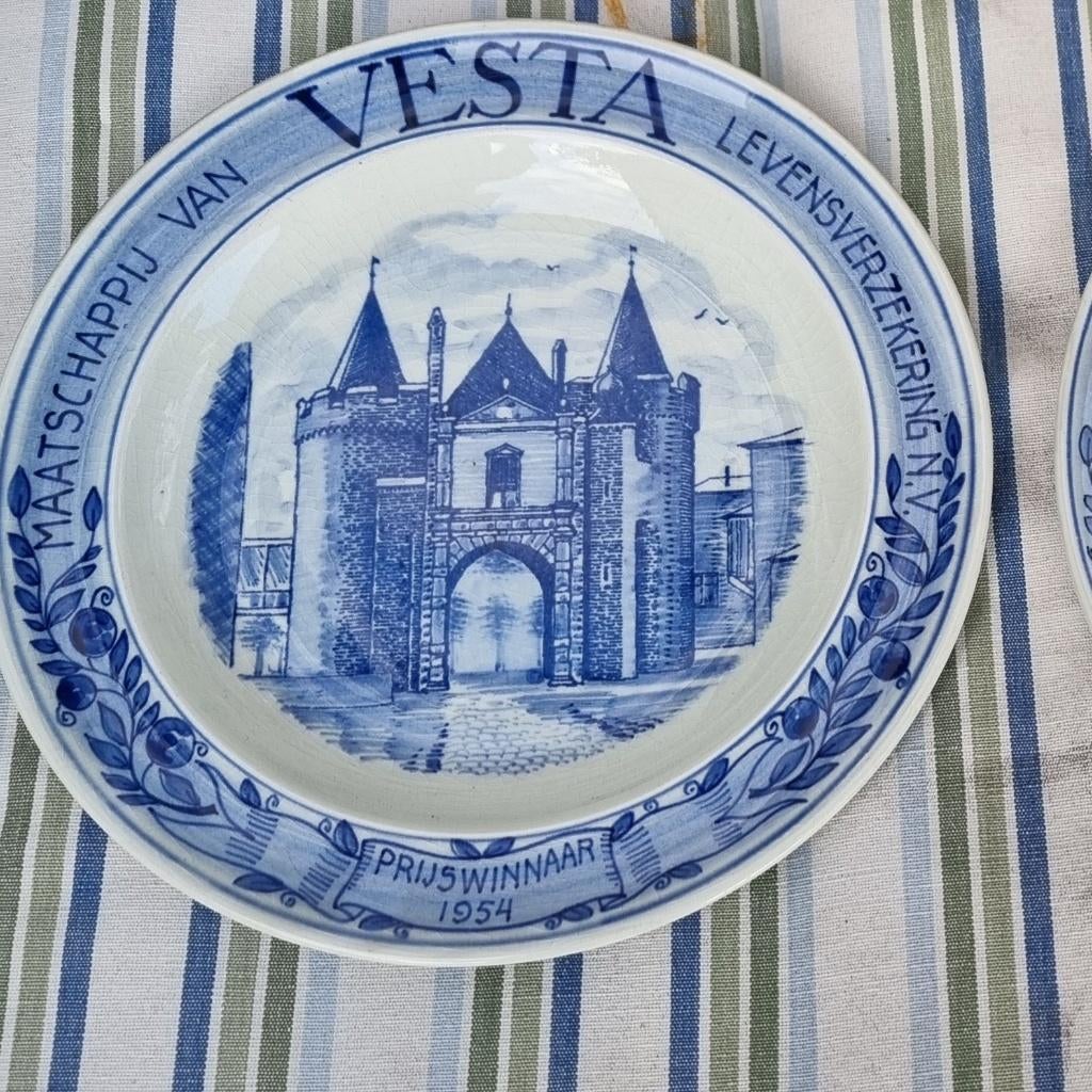Vesta Delft Blauw bord, Antiek en Kunst, Ophalen of Verzenden