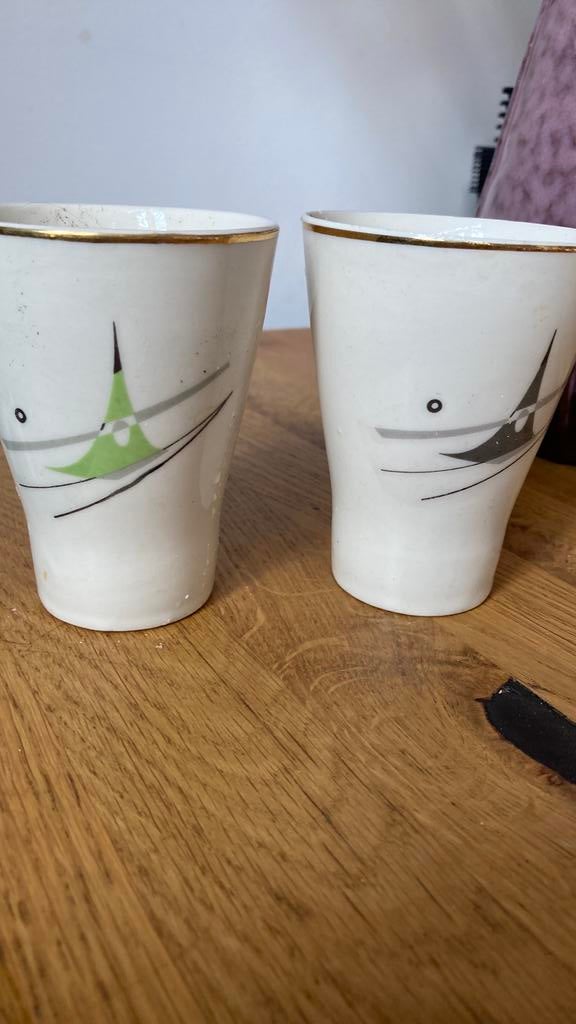 Vintage Poolse mokken - 2 stuks, Ophalen of Verzenden