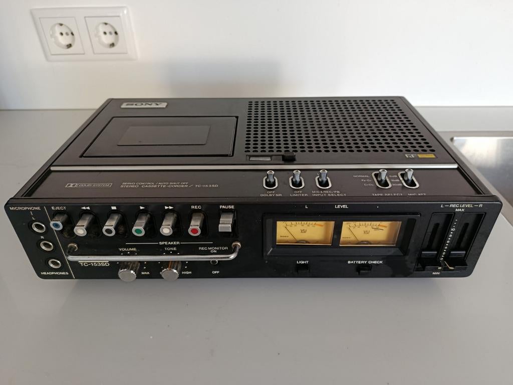 Sony TC-153SD cassette recorder vintage, Ophalen of Verzenden, Zo goed als nieuw