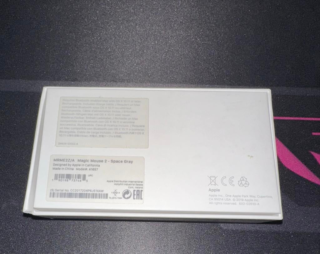 Apple Magic Mouse 2, Muis, Ergonomisch, Rechtshandig, Nieuw