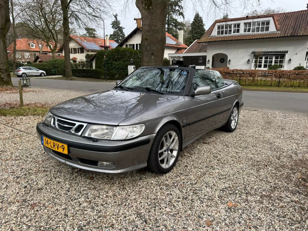 Saab 9-3 9-3 2001 Grijs, Auto's, Saab, Zwart, 4 cilinders, Cabriolet, 4 stoelen