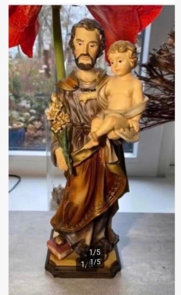 Heilige Anthonius beeld 30 cm Polyresin, Antiek en Kunst, Ophalen of Verzenden