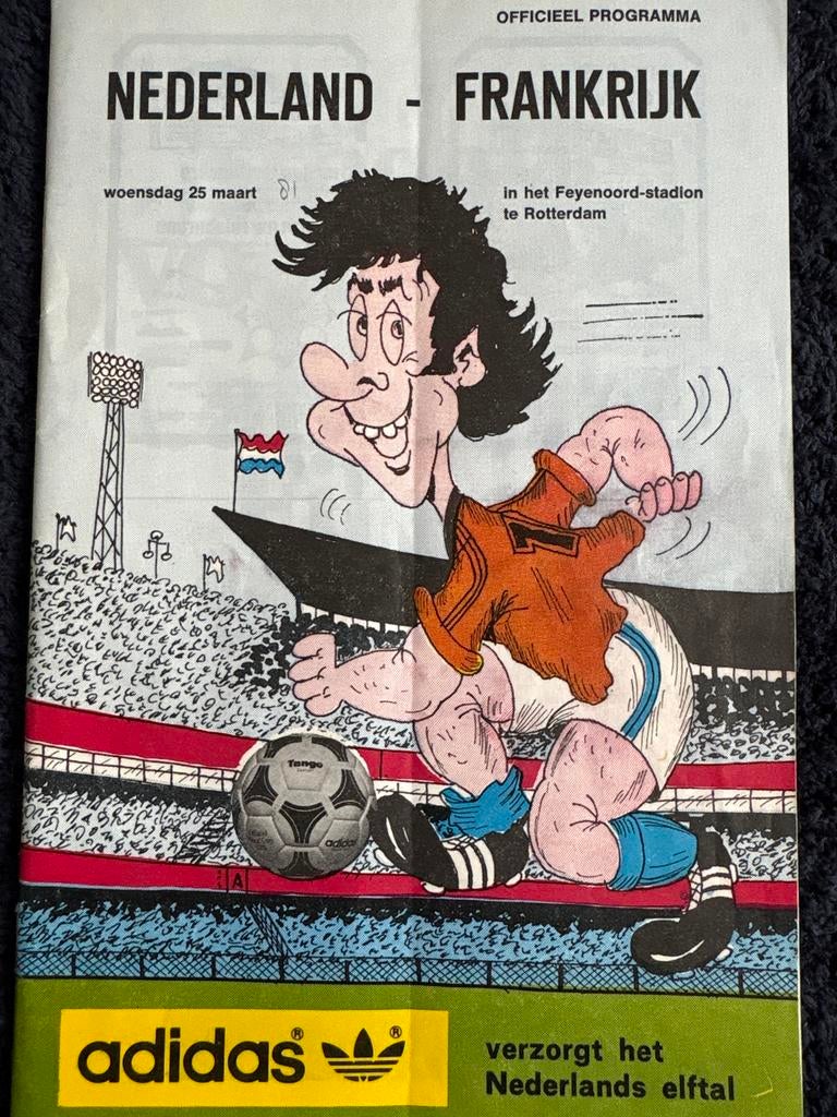 Officieel Programma Nederland - Frankrijk 25 maart 1981, Verzamelen, Sportartikelen en Voetbal, Ophalen of Verzenden, Gebruikt