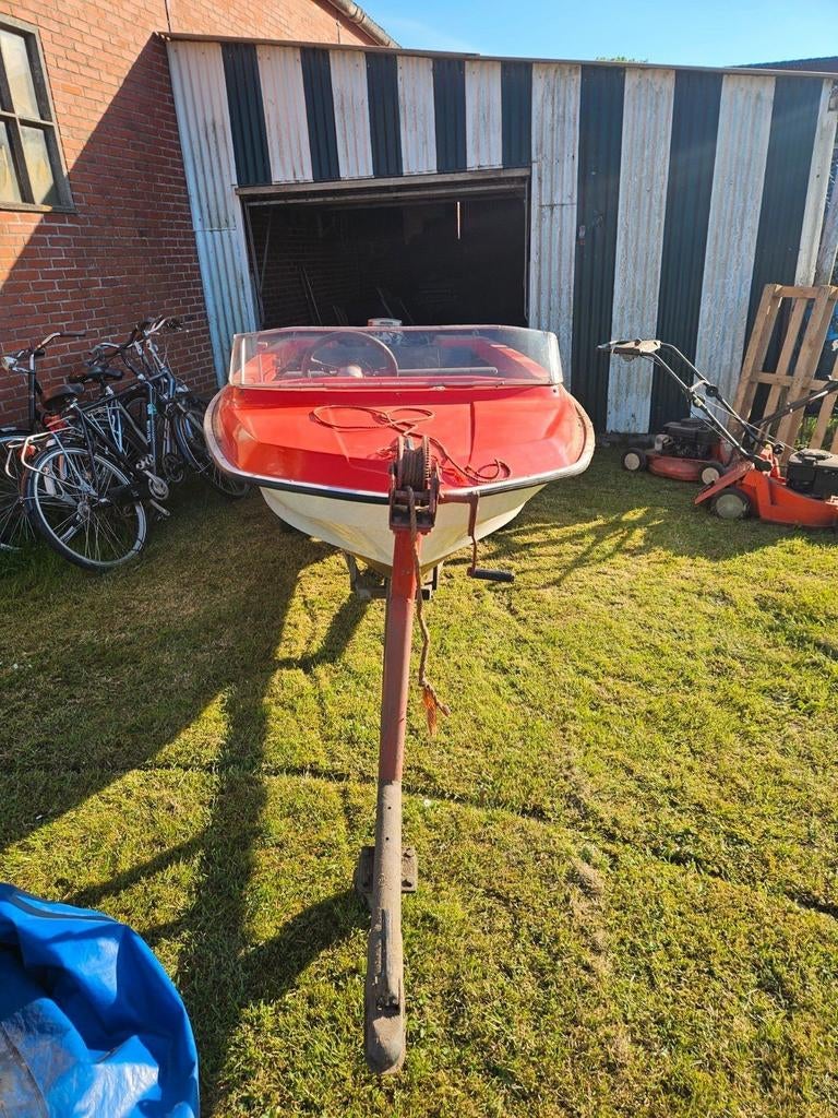 4 persoons speedboot met buitenboordmotor en trailer, Gebruikt, Ophalen of Verzenden, Minder dan 70 pk, 3 tot 6 meter