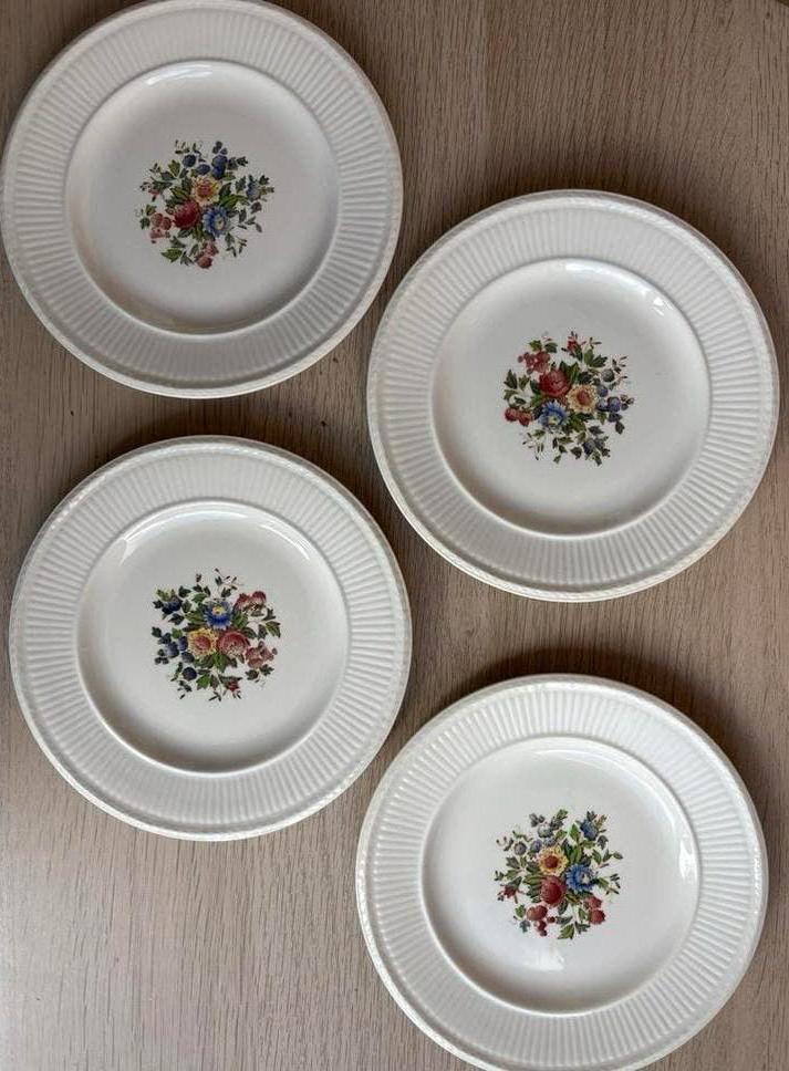 Vintage Wedgwood "Conway" gebaksbordjes - set 4, Ophalen of Verzenden