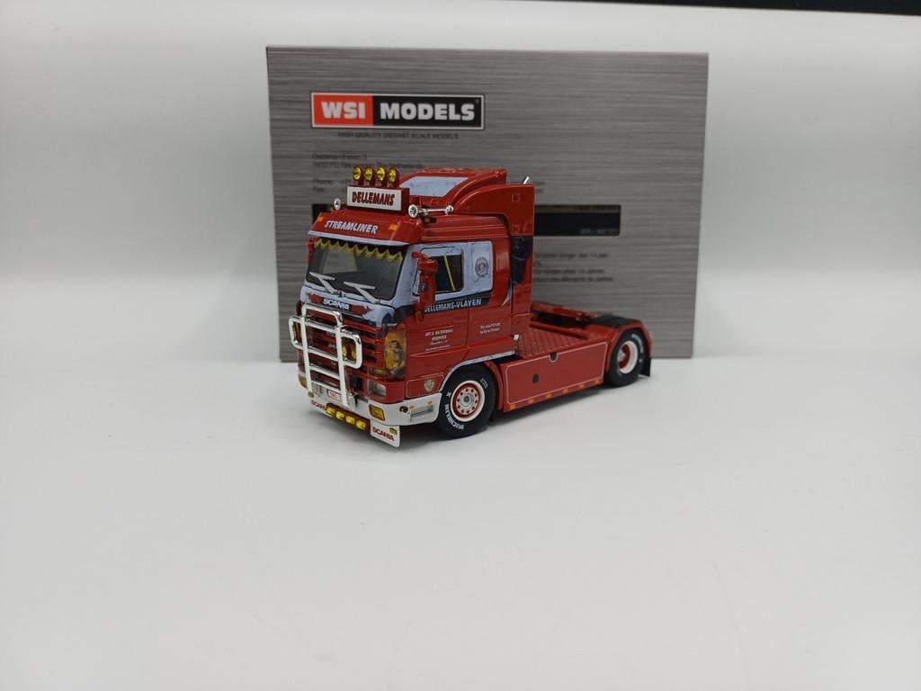 WSI Scania 143 streamline Dellemans, Ophalen of Verzenden, Zo goed als nieuw, Bus of Vrachtwagen