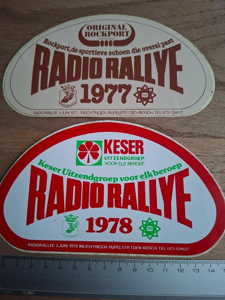 Stickers Rallye 1977 1978, Ophalen of Verzenden, Zo goed als nieuw, Auto of Motor