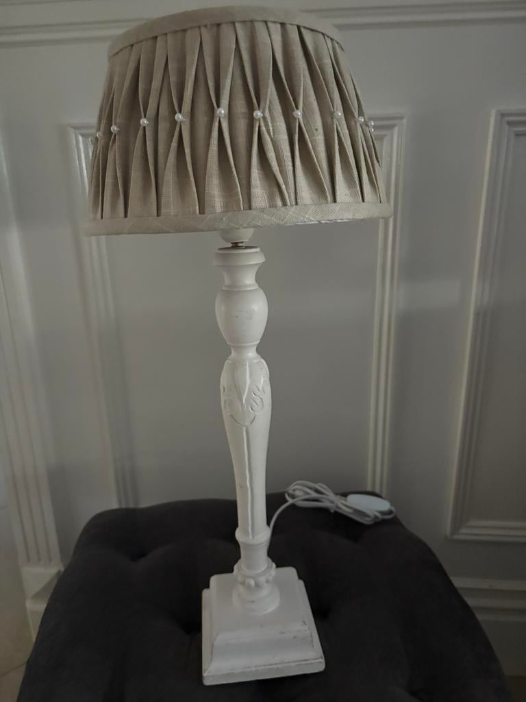 Landelijke schemerlamp, Huis en Inrichting, Lampen | Tafellampen, Ophalen, Zo goed als nieuw, 50 tot 75 cm