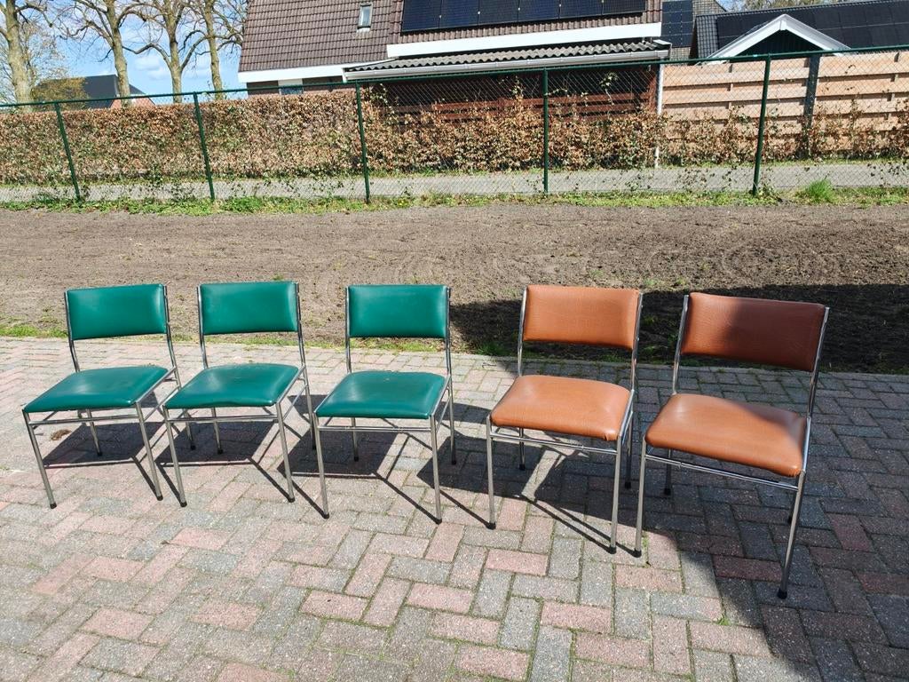 Vintage jaren 60 keukenstoelen., Ophalen