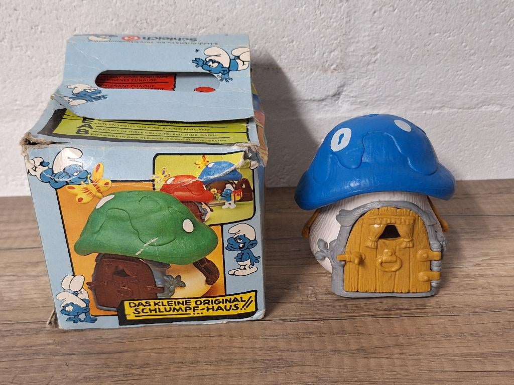 Vintage Schleich Smurfenhuisje in verpakking jaren 80, Verzamelen, Smurfen, Ophalen of Verzenden, Gebruikt