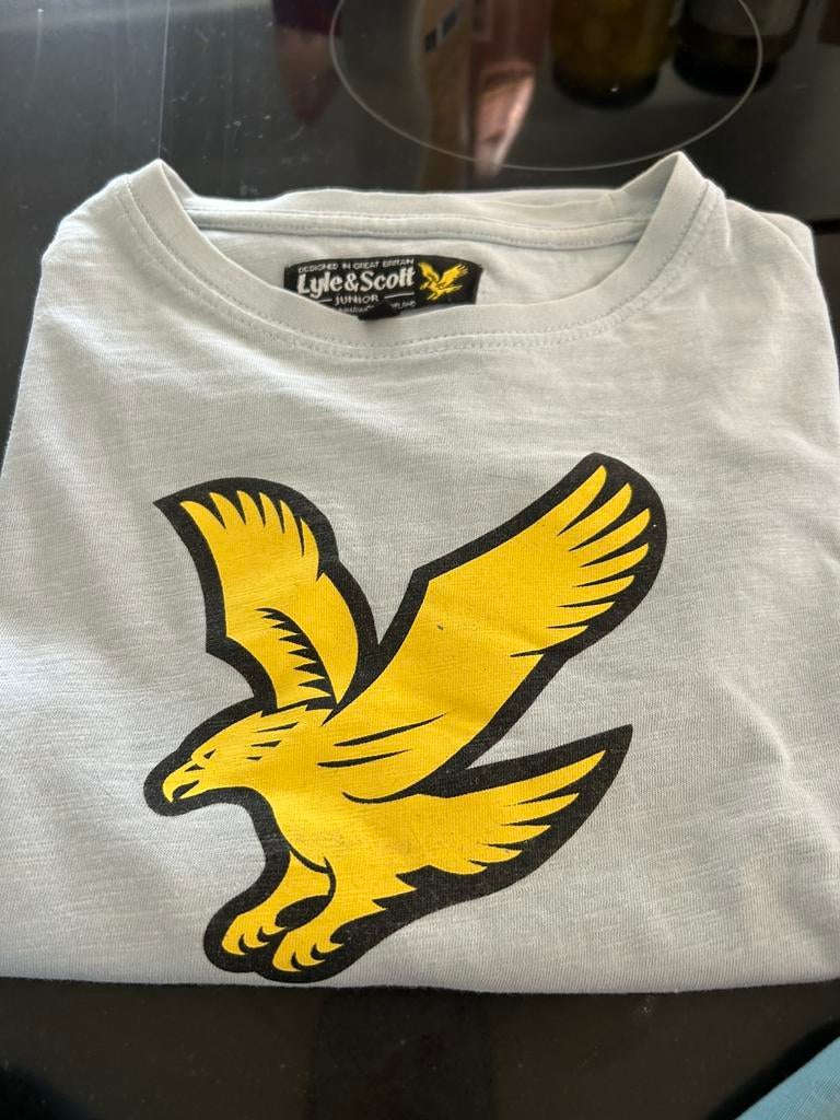 Lyle & Scott t-shirt licht blauw mt 176, Ophalen of Verzenden, Gebruikt, Jongen, Shirt of Longsleeve