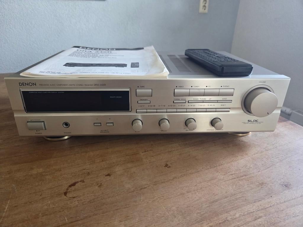 Denon receiver DRA-345 R, incl gebruiksaanwijzing/afstandbed, Audio, Tv en Foto, Versterkers en Receivers, Ophalen, Gebruikt, Denon
