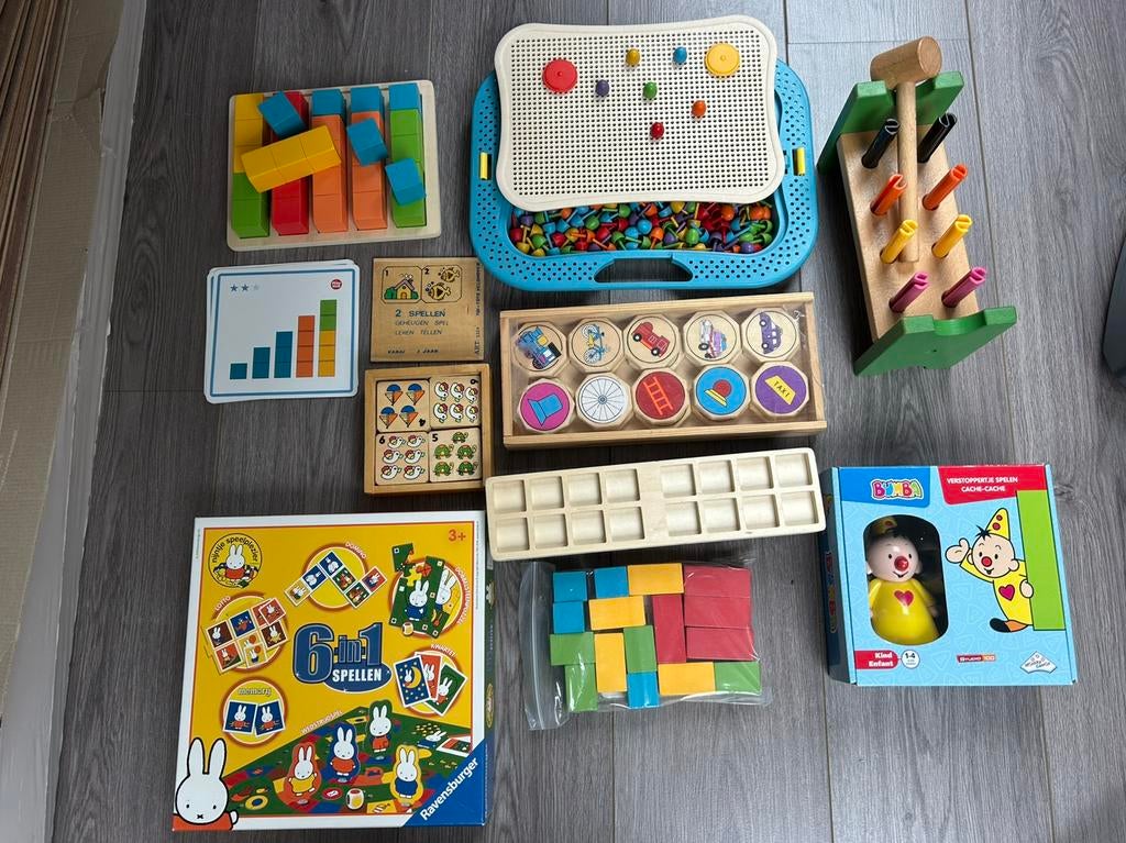 Spelletjes peuters en kleuters hout nijntje playtive en meer, Ophalen of Verzenden, Zo goed als nieuw