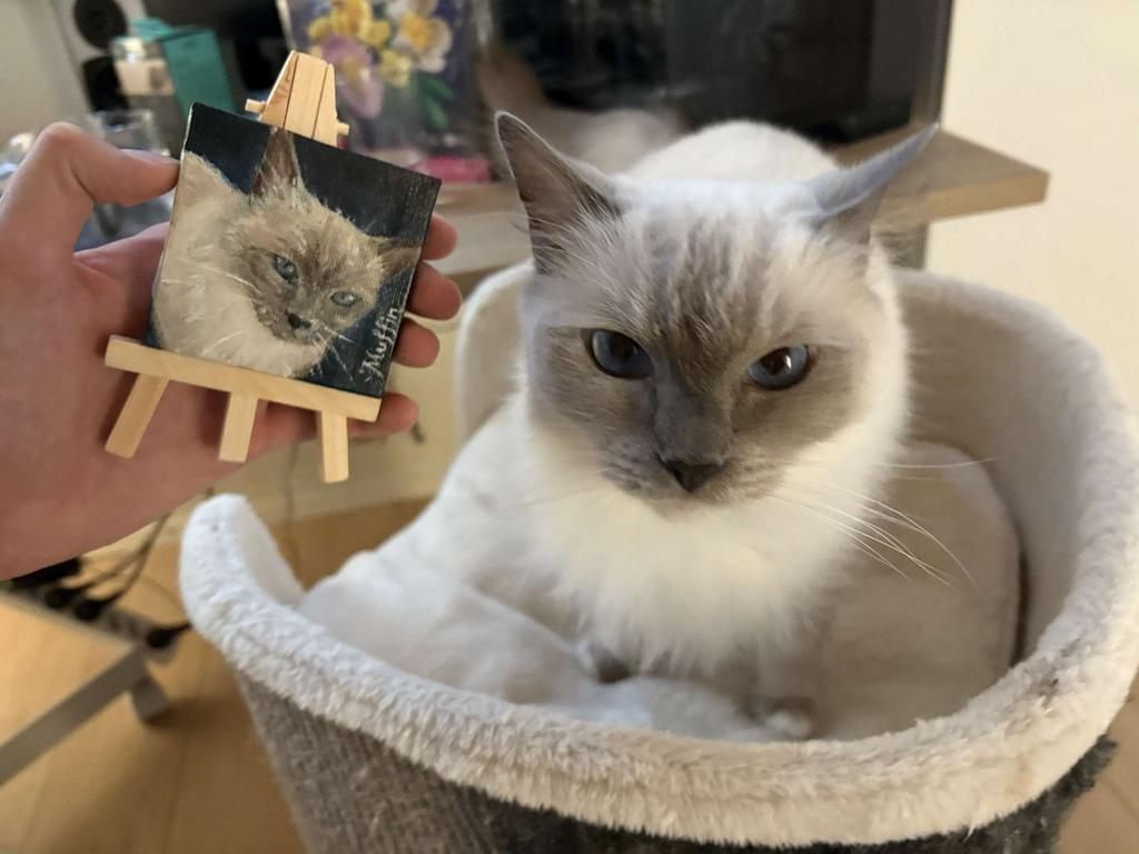 Gepersonaliseerd mini schilderijtje 10x10 cm +gratis ezeltje, Ophalen of Verzenden