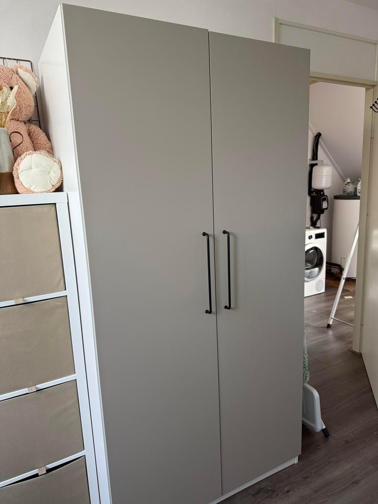 IKEA PAX kastdeuren met zwarte handgrepen, Huis en Inrichting, Ophalen, 200 cm of meer, 50 tot 100 cm, Zo goed als nieuw