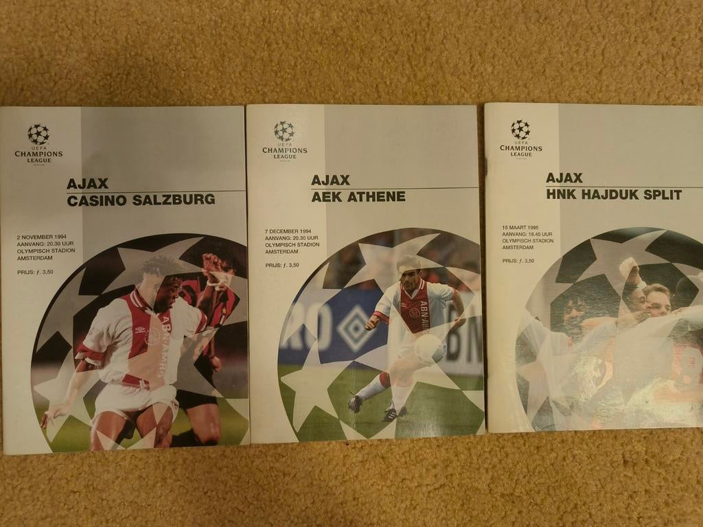 Ajax Champions League 1994 Programmaboekjes, Verzamelen, Ophalen of Verzenden, Zo goed als nieuw, Ajax, Boek of Tijdschrift