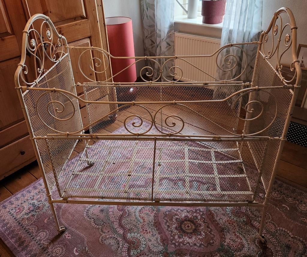 brocante kinderledikantje ijzeren kinderbed, Kinderen en Baby's, Babywiegjes en Ledikanten, Ophalen, Gebruikt, Ledikant