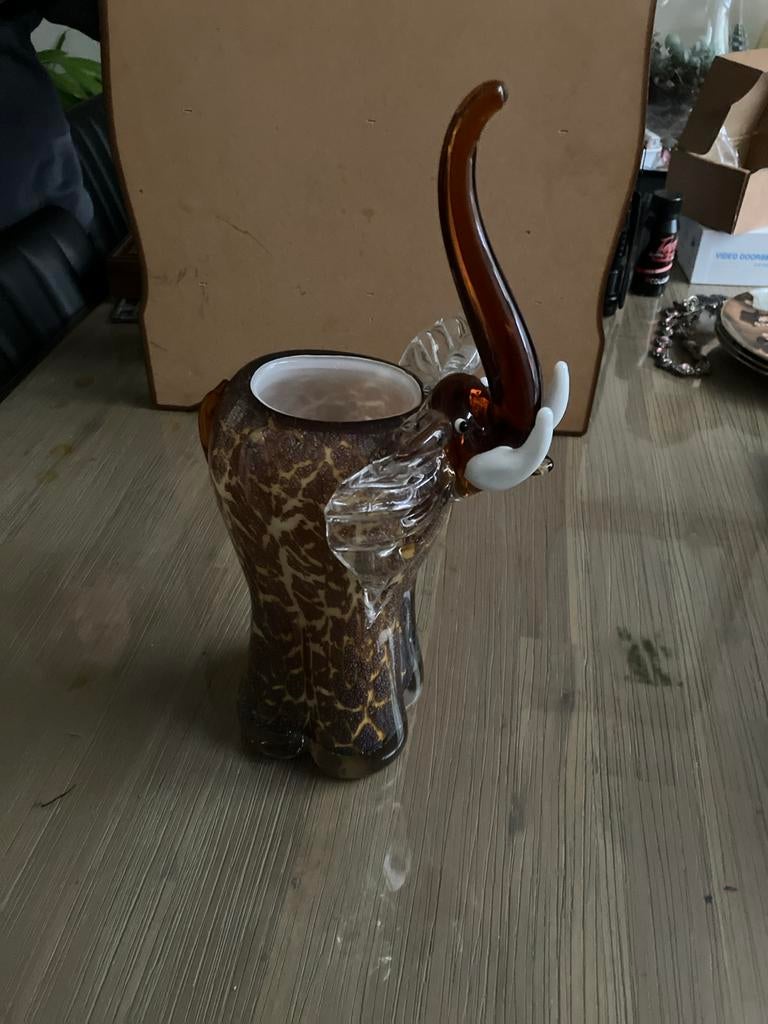 Murano glazen olifant vaas, Antiek en Kunst, Ophalen