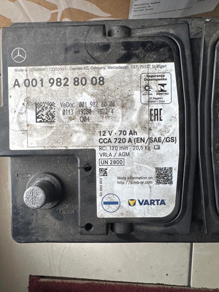 Mercedes-Benz Accu A 001 982 80 08, Auto-onderdelen, Ophalen of Verzenden, Gebruikt, Mercedes-Benz