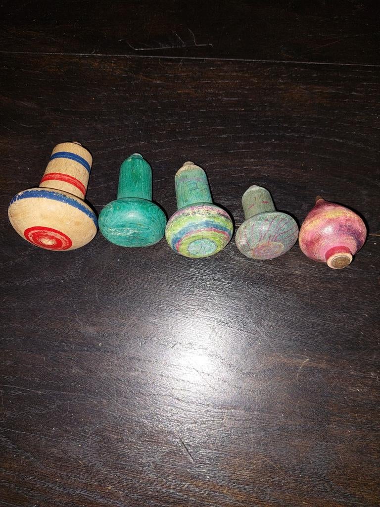 Zweeptol houten tol tollen vintage  retro, Antiek en Kunst, Antiek | Speelgoed, Ophalen of Verzenden