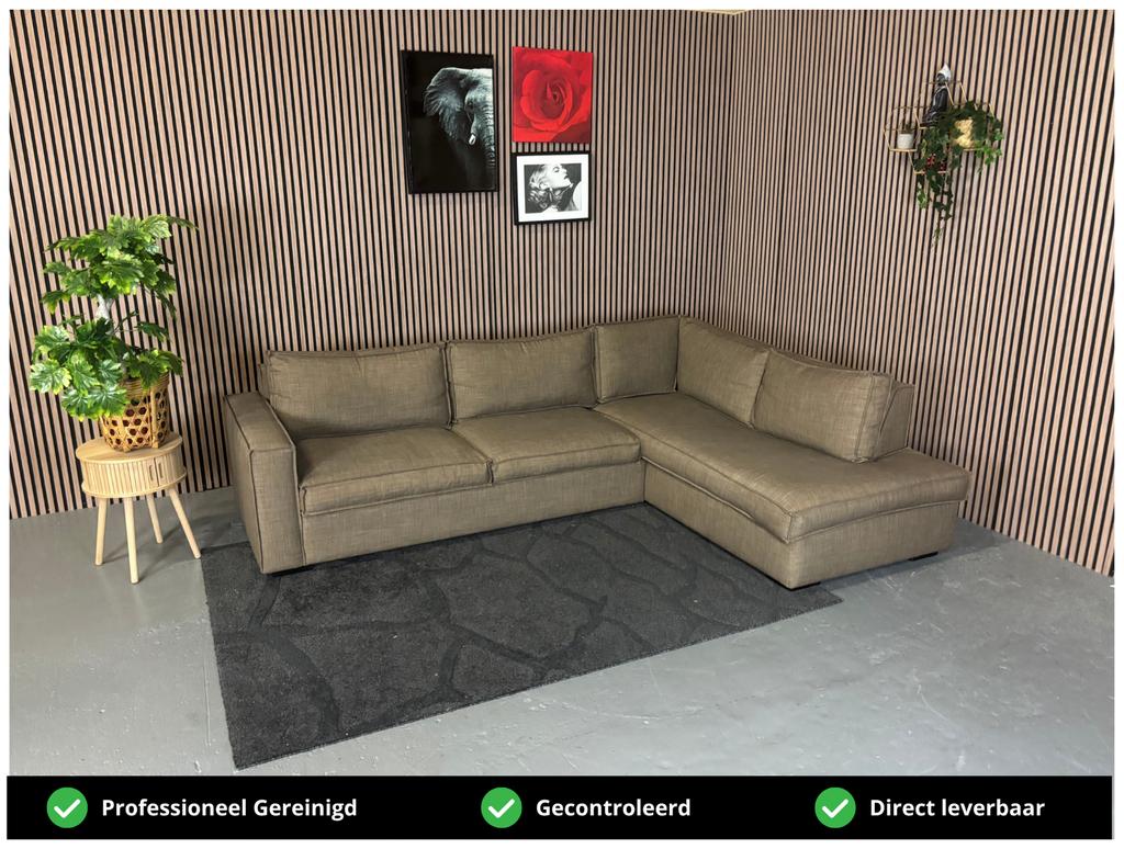 GRATIS LEVERING Hoekbank Bruin 280x210 REFURBISHED