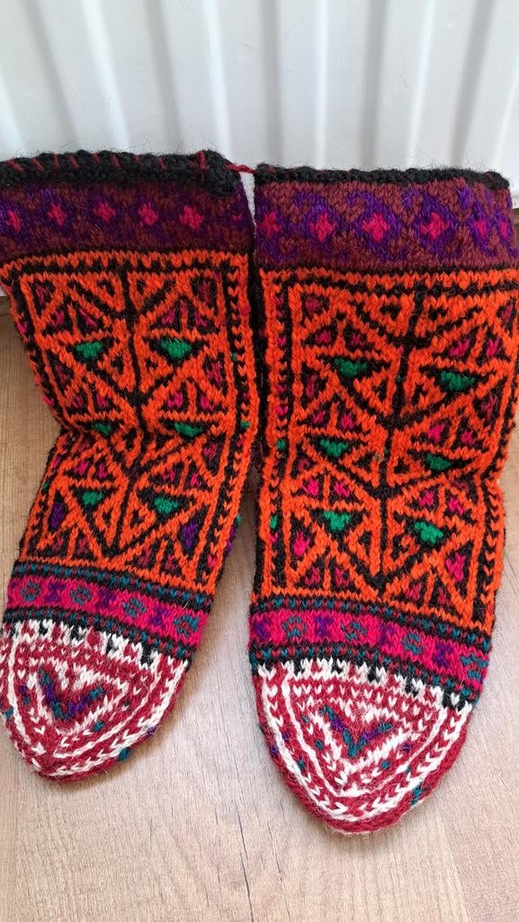 Handgemaakte wollen sloffen 36/37, Ophalen of Verzenden