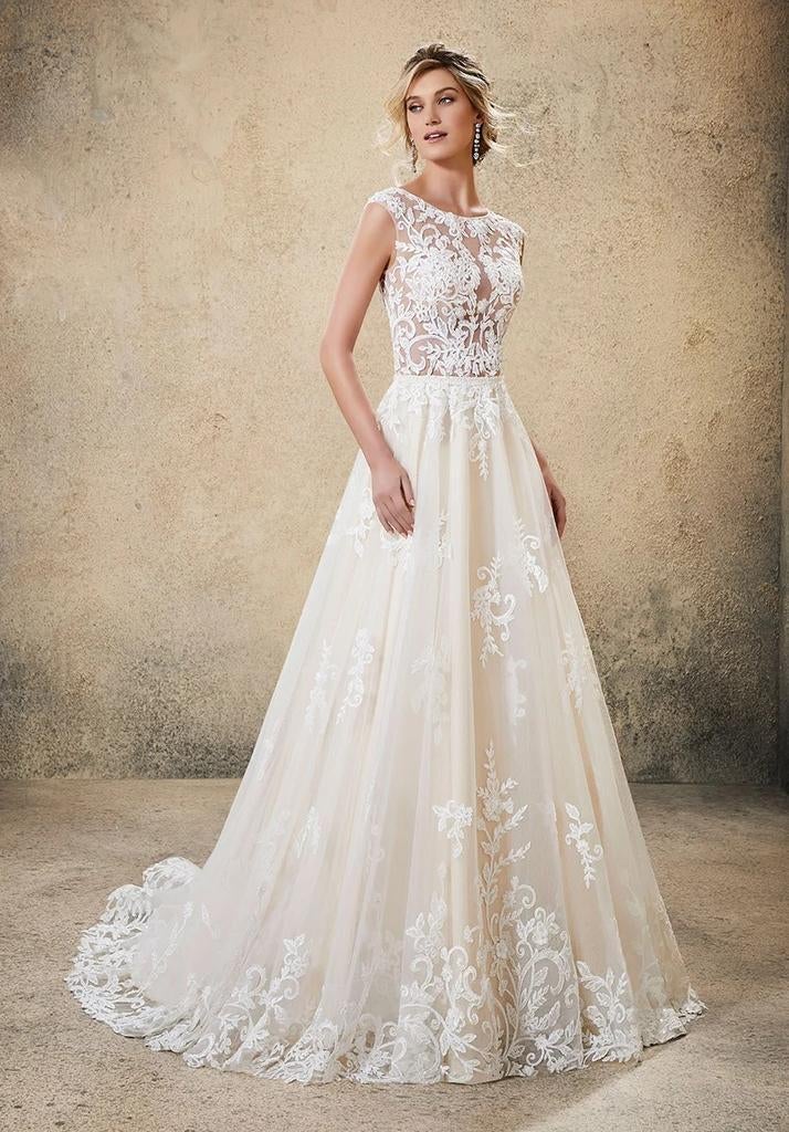 Trouwjurk Morilee maat 40 Ivory NOOIT GEDRAGEN, Ophalen, Trouwjurk, Wit, Nieuw