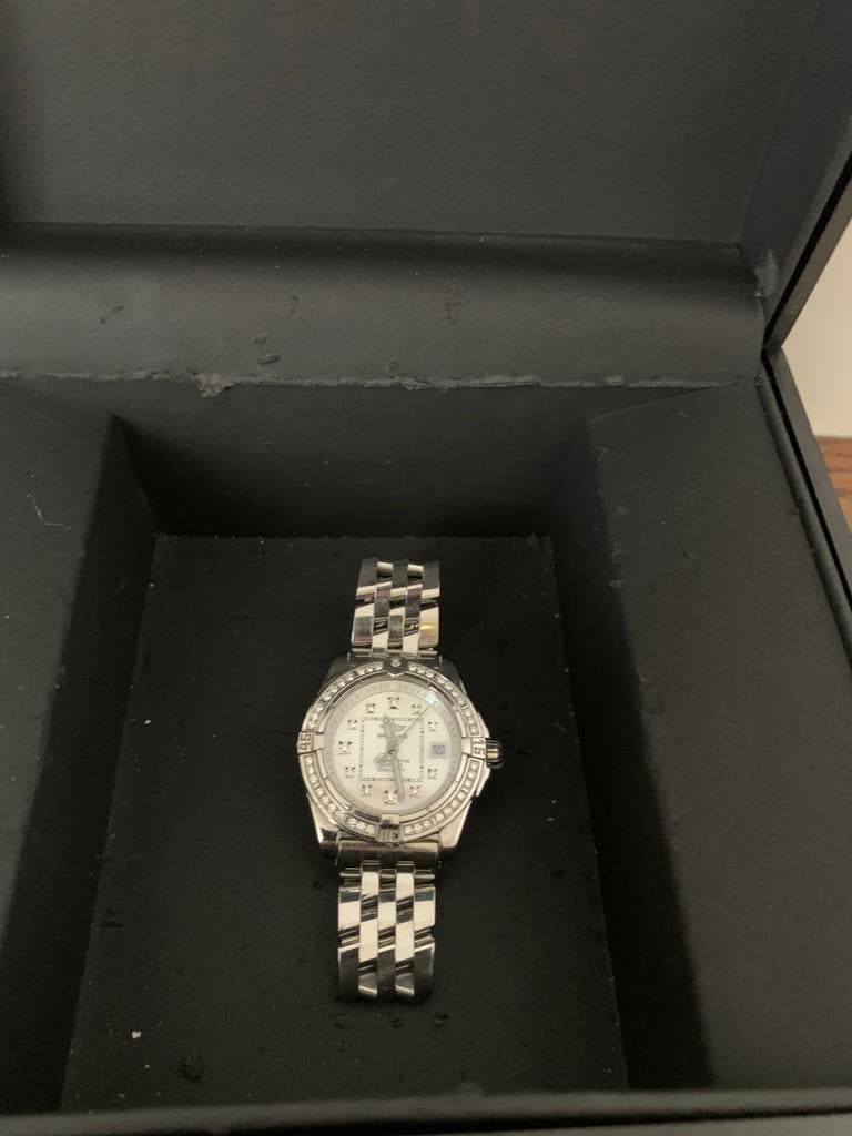 Breitling Dames Cockpit Diamanten horloge, Sieraden, Tassen en Uiterlijk, Horloges | Dames, Ophalen, Zo goed als nieuw, Staal