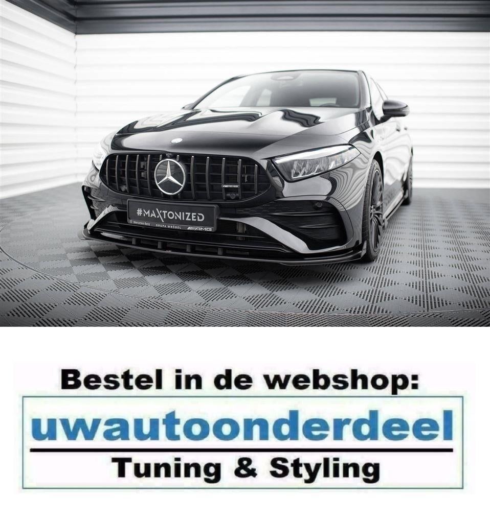 Maxton Design Spoiler Splitter Lip Mercedes A35 AMG Facelift, Auto diversen, Tuning en Styling, Ophalen of Verzenden