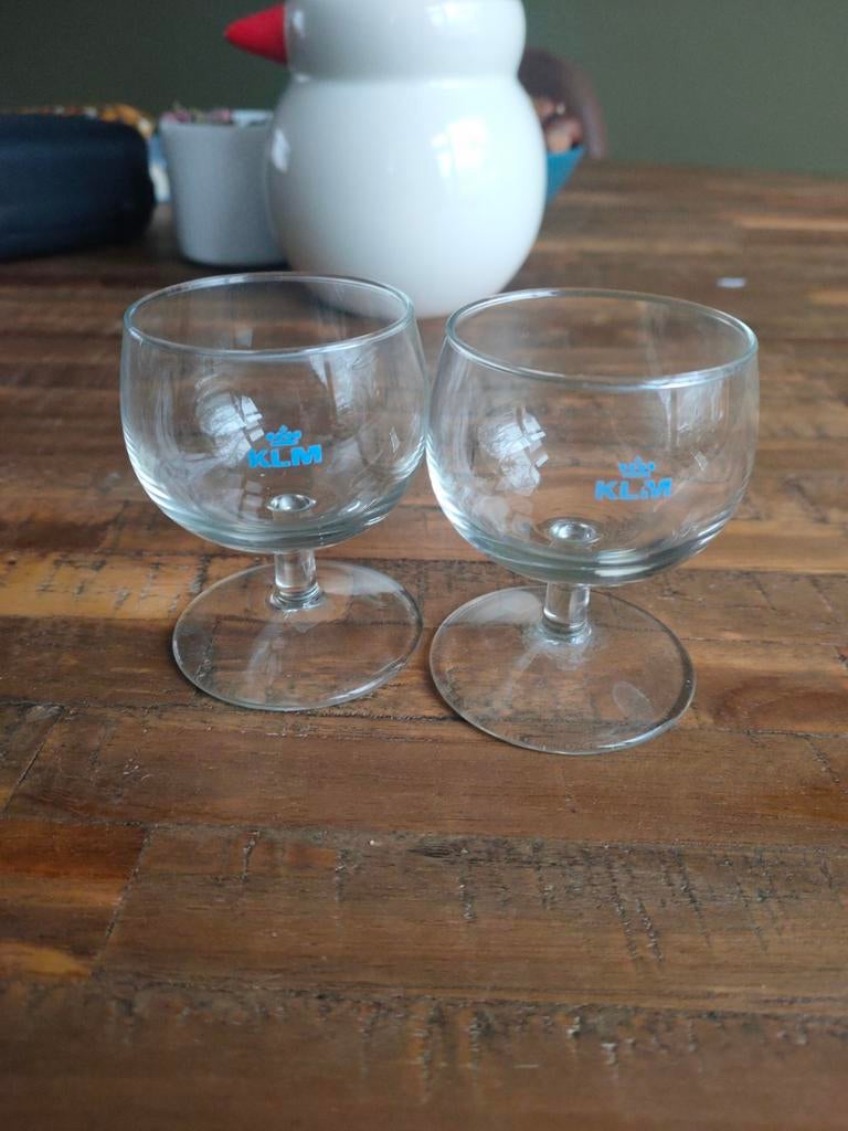 KLM likeurglaasjes glas, Ophalen of Verzenden, Borrel- of Shotglas