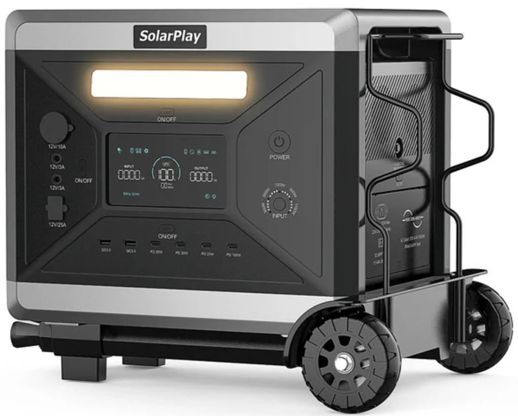 Draagbare Powerstation – 2400W/2160Wh accu noodstroom ZGAN, Ophalen of Verzenden, Zo goed als nieuw, Onbekend