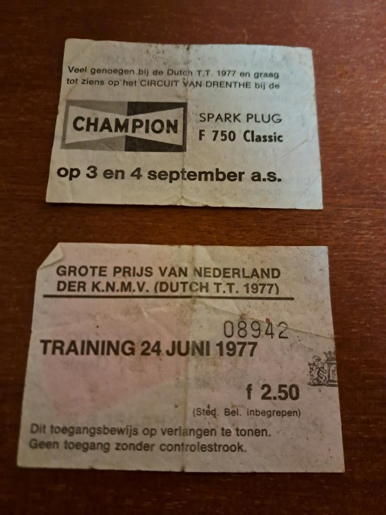 TT Assen kaartjes vintage 1970's, Verzamelen, Ophalen of Verzenden, PSV