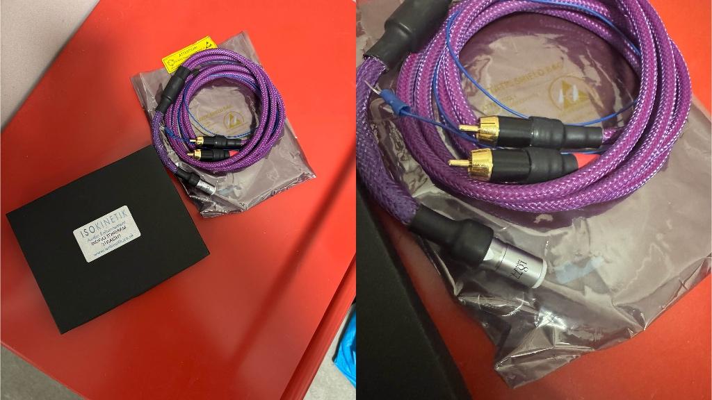 Isokinetik Indigo Phono kabel, Ophalen of Verzenden, Zo goed als nieuw, Platenspeler-onderdeel, Overige merken