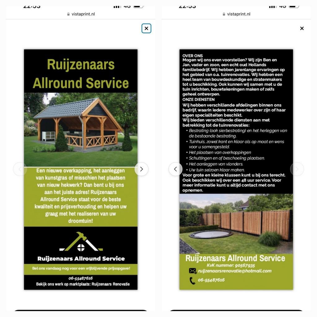 Ruijzenaars allround service, Bestrating