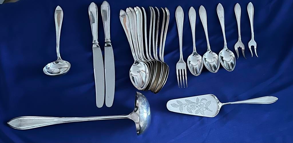 Gero 90 Puntfilet: taartschepje lepels messen vork enz., Ophalen