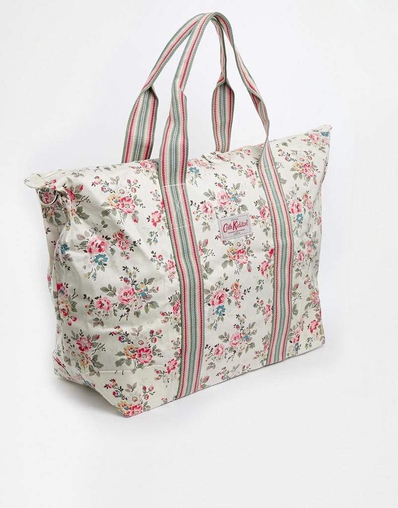 Cath Kidston Opvouwbare Tas met Bloemenprint (nieuw), Ophalen of Verzenden, Nieuw, Wit, 30 cm of meer